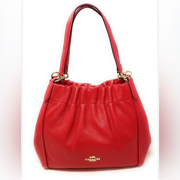 Coach Red Leather Hobo Bag(used but in great condition) - Picture 1 of 5